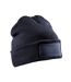 Unisex adult thinsulate printer patch beanie navy Result Winter Essentials