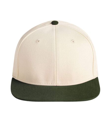 Casquette De Baseball Motif/style Contrasté Adulte Naturel Olive Foncé Beechfield