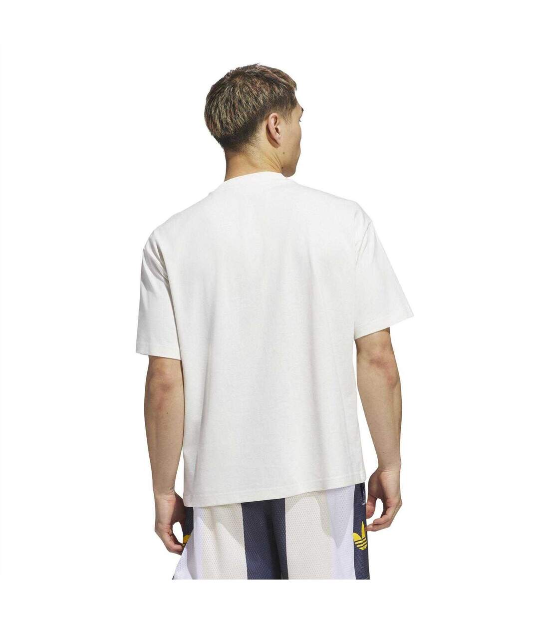 T-shirt Basket Motif/style Logo Imprimé Gfx Adulte Blanc Nuage Adidas-3