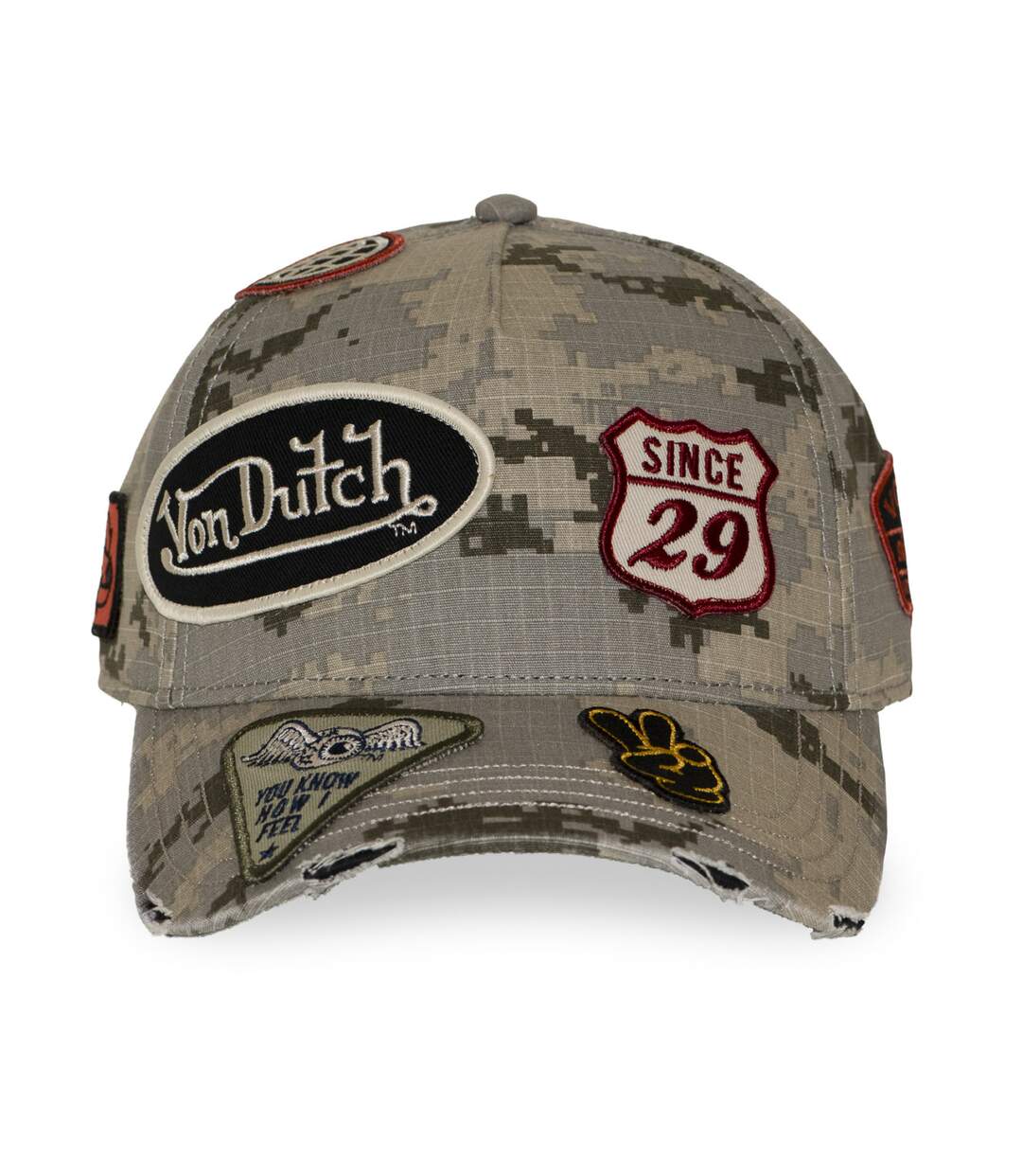 Casquette baseball effet usé avec patch Kamo Sand Vondutch-2