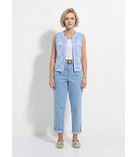 Gilet brodé sans manches