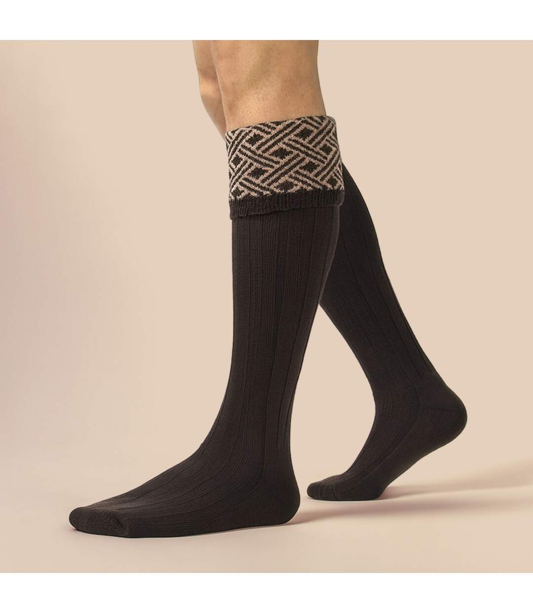 HJ Hall - Chaussettes de Chasse Homme Laine Mérinos Jacquard Chaudes-3