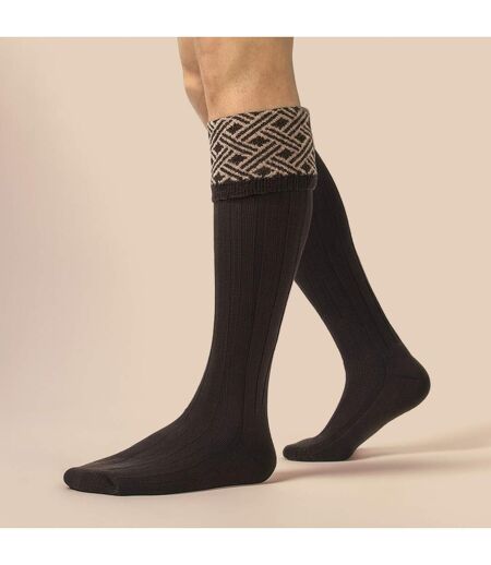 HJ Hall - Chaussettes de Chasse Homme Laine Mérinos Jacquard Chaudes