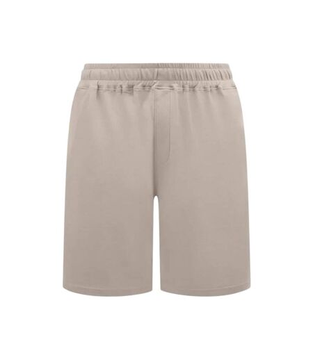 Mens Mitchell 3 D555 Stretch Plain Elasticated Waist Kingsize Shorts Stone Duke
