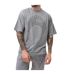 Mens Letterman Sweat Shorts Grey Marl Hype-4