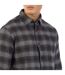 Mens Darrell Plaid Shirt Black Grey Peter Werth-4