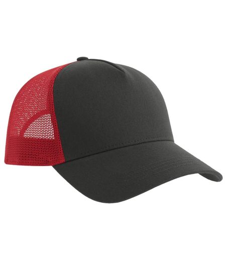 Casquette Trucker Rapper Gris Foncé Rouge Atlantis