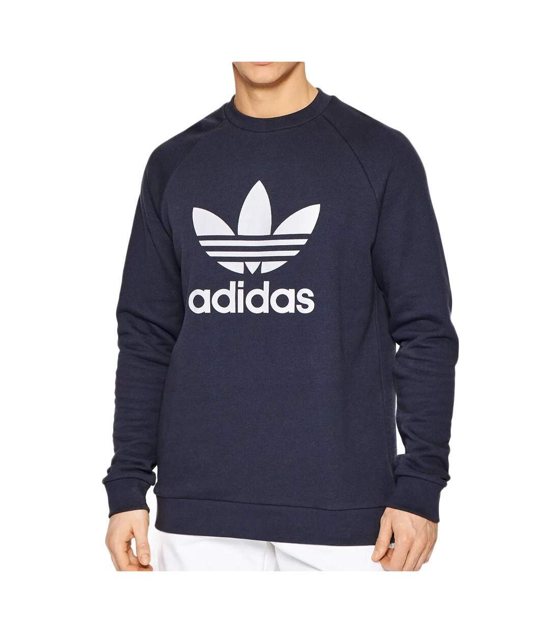 Sweat Marine Homme Adidas Trefoil Crew - XS-1