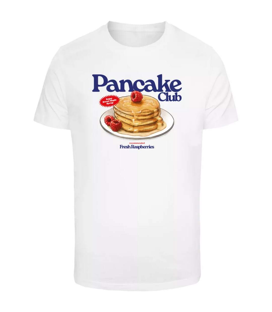 T-shirt Pancake Club Homme Blanc Mister Tee-2