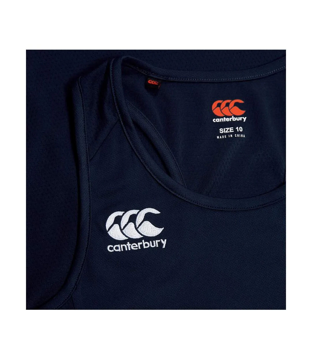 Womens/ladies Club Dry Racerback Tank Top Navy Canterbury-3
