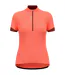 Womens/ladies Colour Block Regular Cycling Jersey Coral Odlo-2