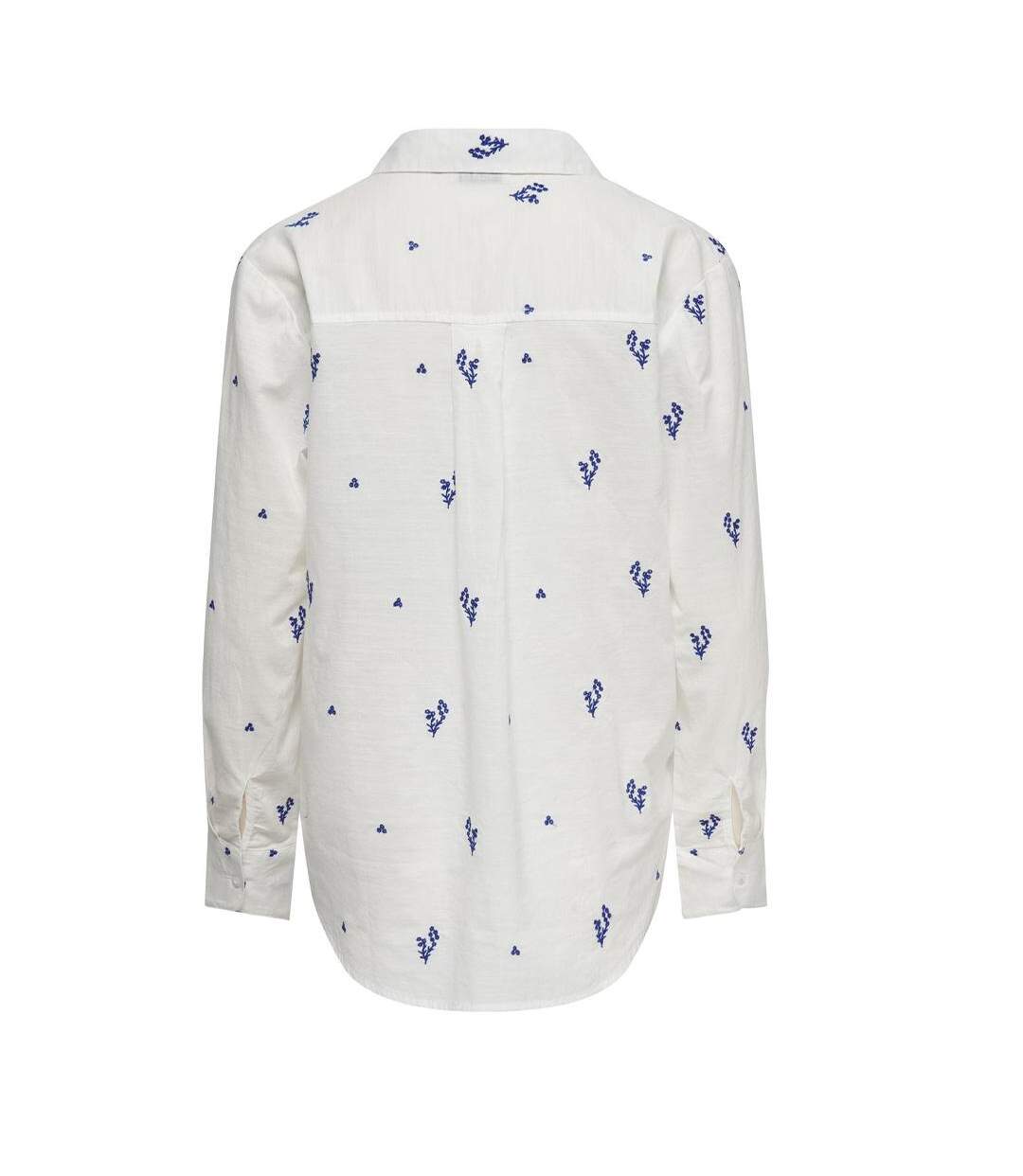 Chemise blanche/bleu femme jdy kimie-2