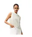 Womens/ladies Wave Pattern Knitted Relaxed Fit Sleeveless Vest Top Pistachio Cream French Connection-2