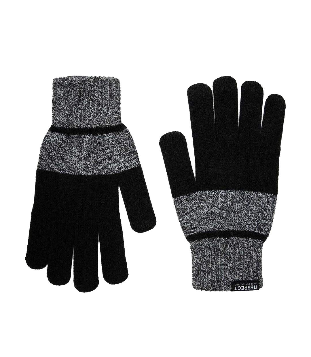 Ensemble Bonnet Et Gants Motif/style Logo Homme Taille Unique Gris Noir Minoti-3