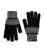 Ensemble Bonnet Et Gants Motif/style Logo Homme Taille Unique Gris Noir Minoti-3