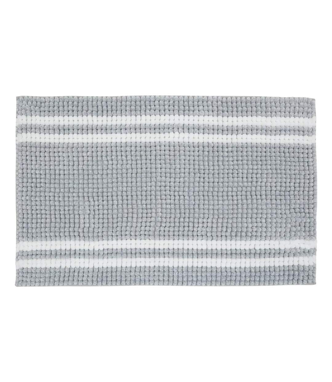 Tapis de Bain Mini Chenille 50x80cm Gris-1