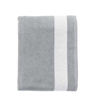 SOLS Lagoon - Serviette de plage (Gris pur/blanc) (Taille unique) - UTPC2399