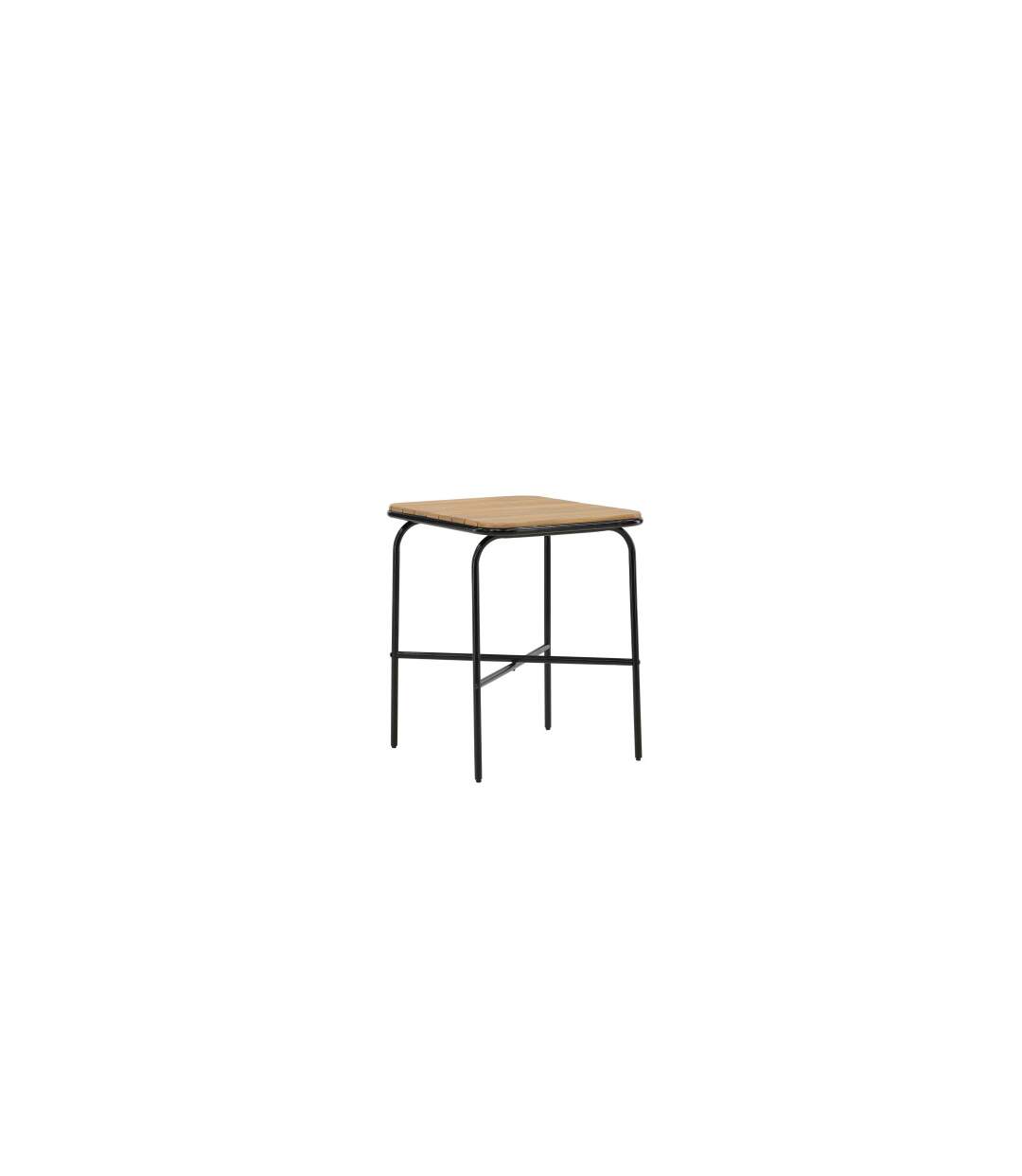 Table de Jardin en Bois Holmbeck 88cm Naturel-5