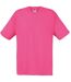 Fruit Of The Loom Mens Screen Stars Original Full Cut Short Sleeve T-Shirt (Fuchsia) - UTBC340