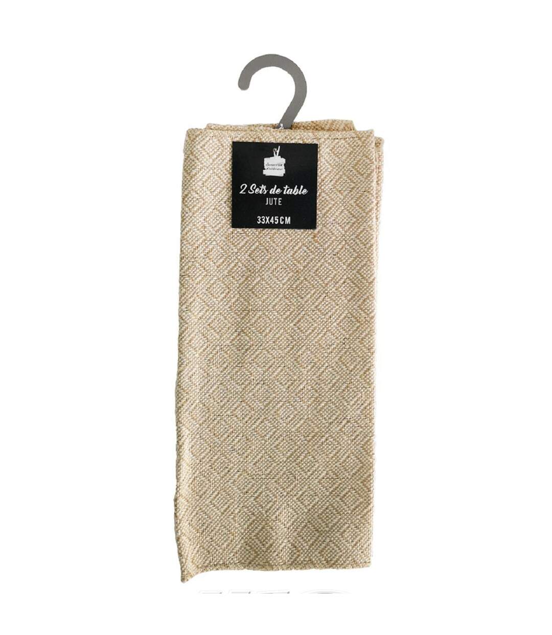Lot de 2 Sets de Table Danity 33x45cm Beige-4