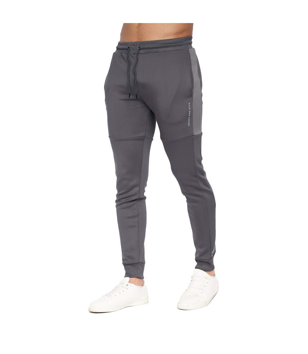 Mens mebride tricot tracksuit grey Duck and Cover-4