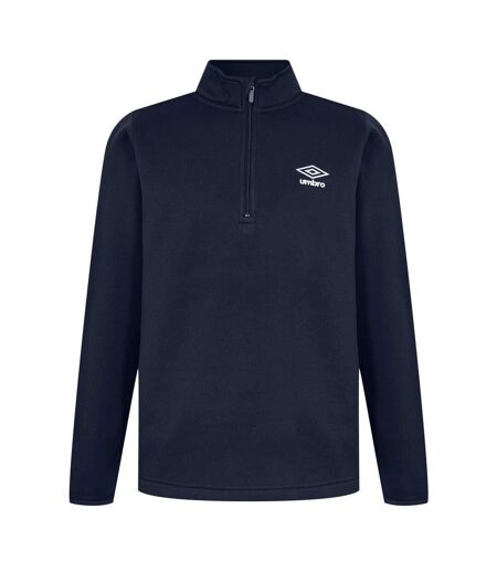 Mens Club Essential Quarter Zip Regular Sweatshirt Dark Navy Umbro