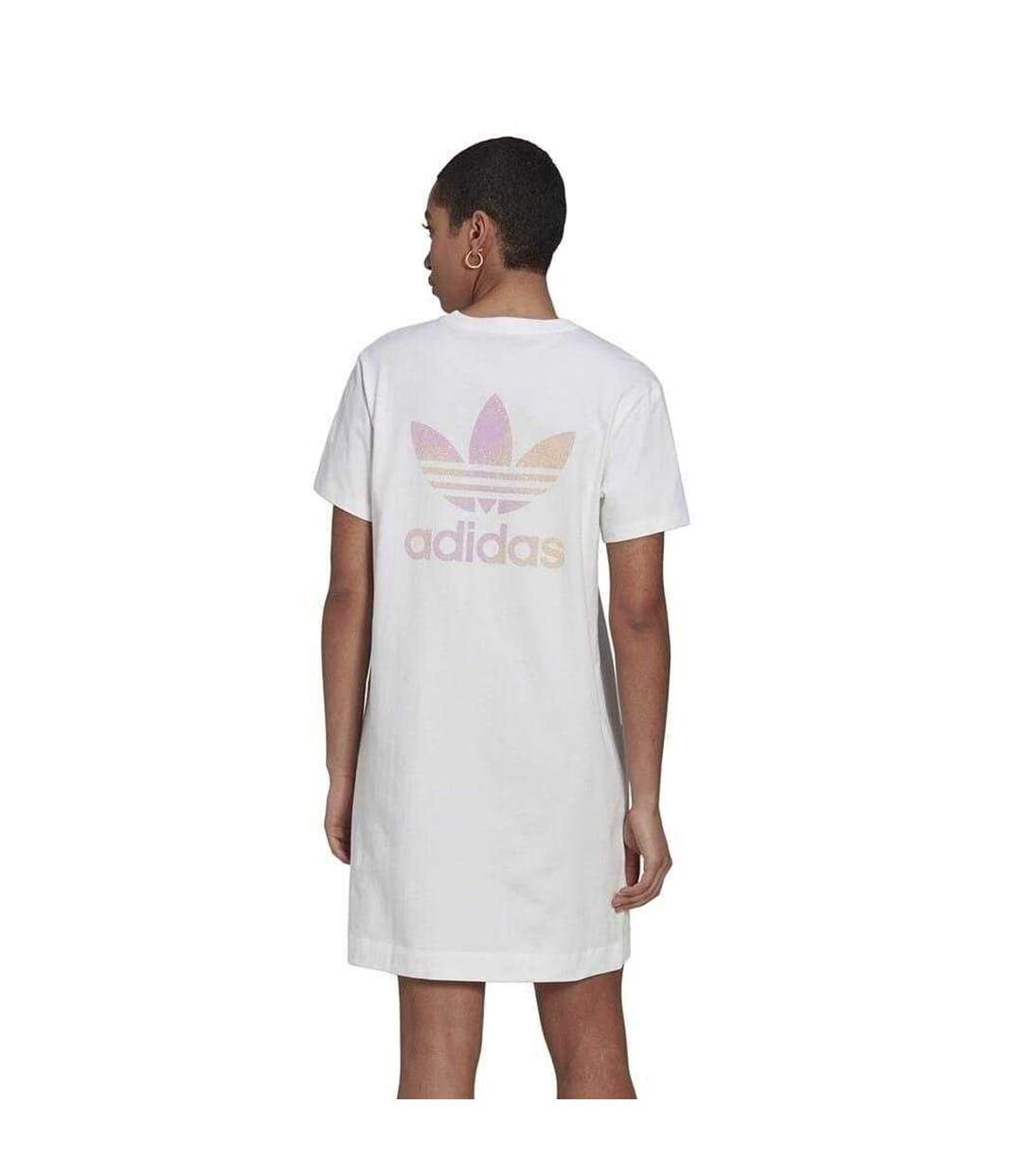 Robe T-shirt Originals Femme Blanc Adidas-3