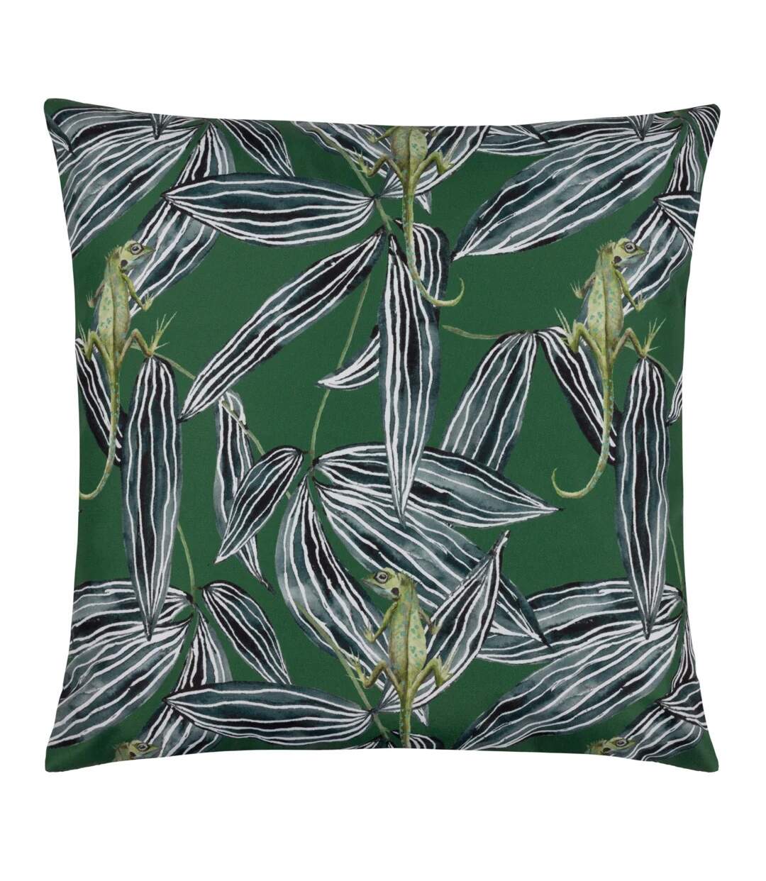 Ebon wilds zuri printed outdoor cushion cover 43cm x 43cm green Wylder