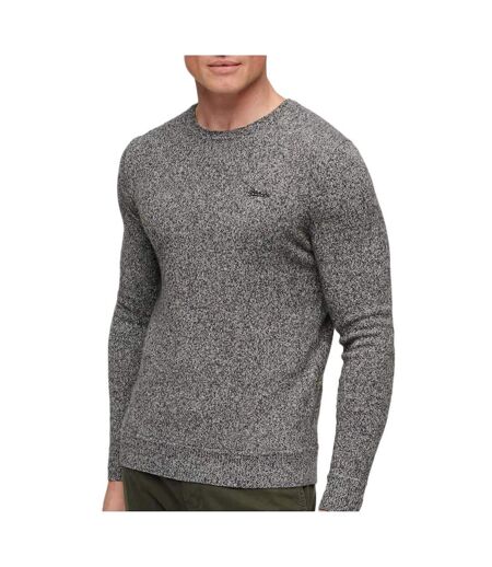 Pull gris chiné homme superdry essential slim fit jumper