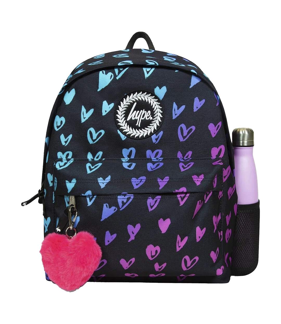 Kids Patterned Hearts Backpack with Adjustable Straps | School Travel Bag-5