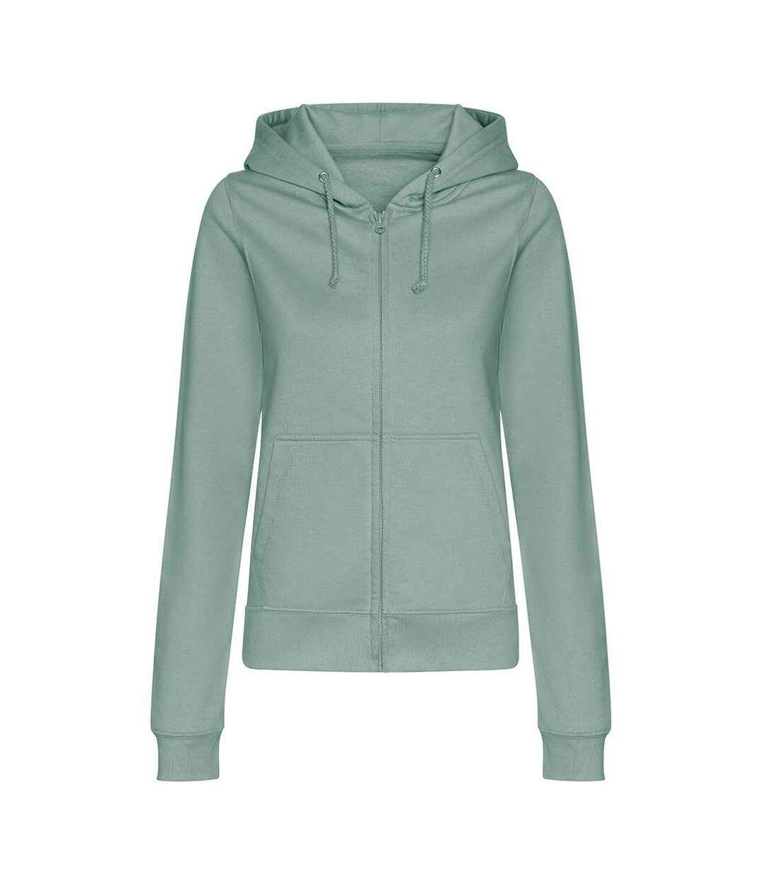 Womens/ladies college zoodie hoodie dusty green Awdis