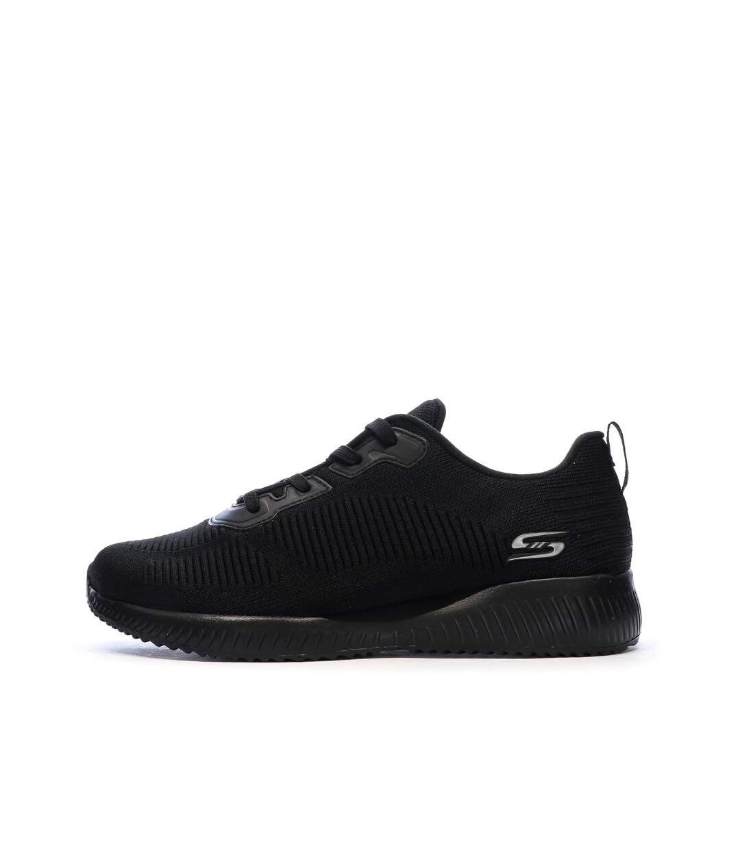 Baskets noires femme skechers bobs squad tough talk-1