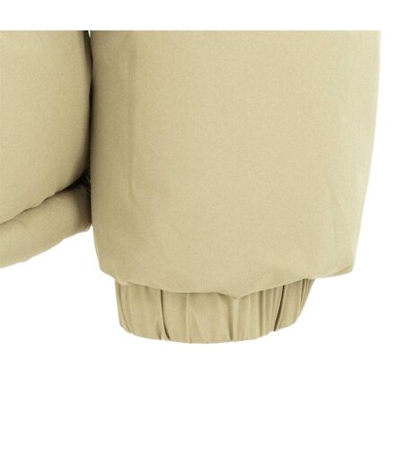 Mens Colour Block Corduroy Quilted Puffer Jacket Light Khaki Firetrap