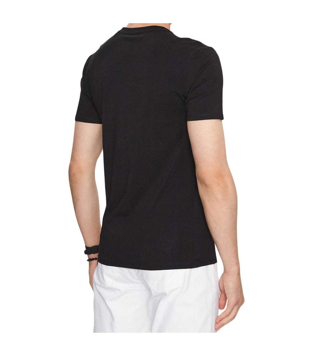 T-shirt Motif/style Logo Homme Noir Guess-2