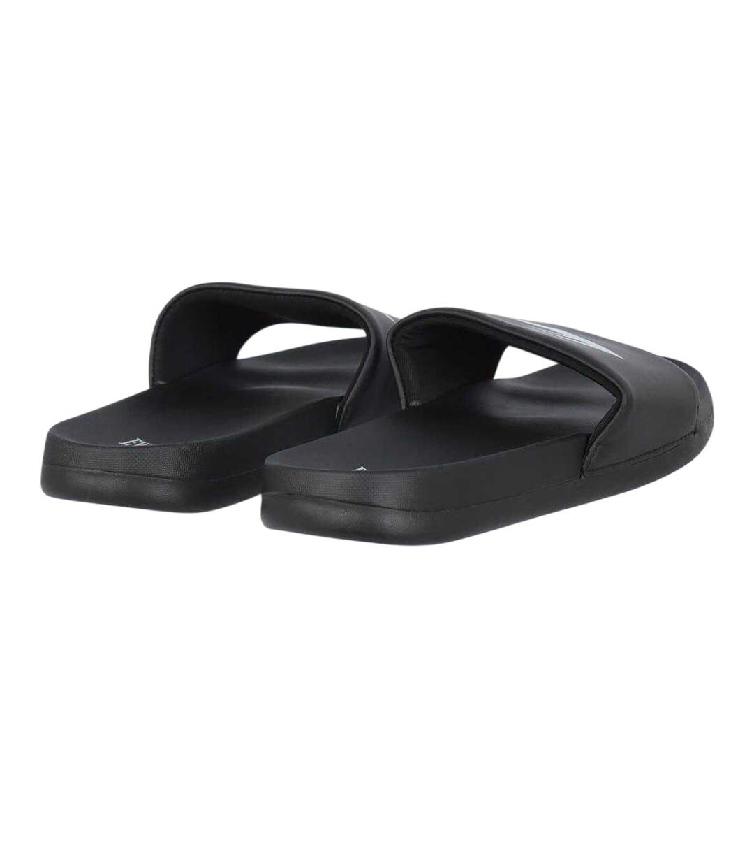 Womens/ladies Logo Sliders Black Silver Everlast-2