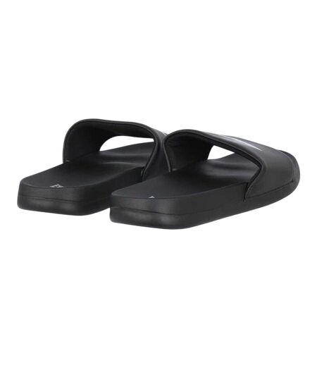 Womens/ladies Logo Sliders Black Silver Everlast