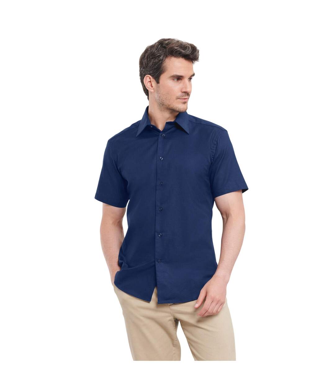 Chemise Homme Bleu Roi Vif Russell Collection-2