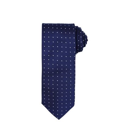 Premier Mens Micro Dot Pattern Formal Work Tie (Navy/ White) (One Size)