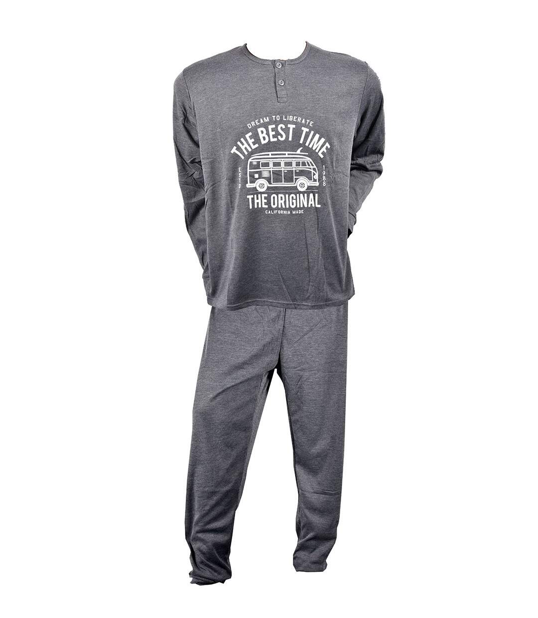 Pyjama Homme Long SWEET SECRET C2710 VAN LIFE GRIS-1