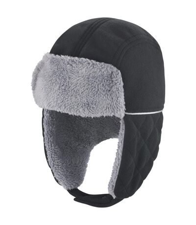 Result Winter Essentials Unisex Adult Ocean Trapper Hat (Black/Gray)