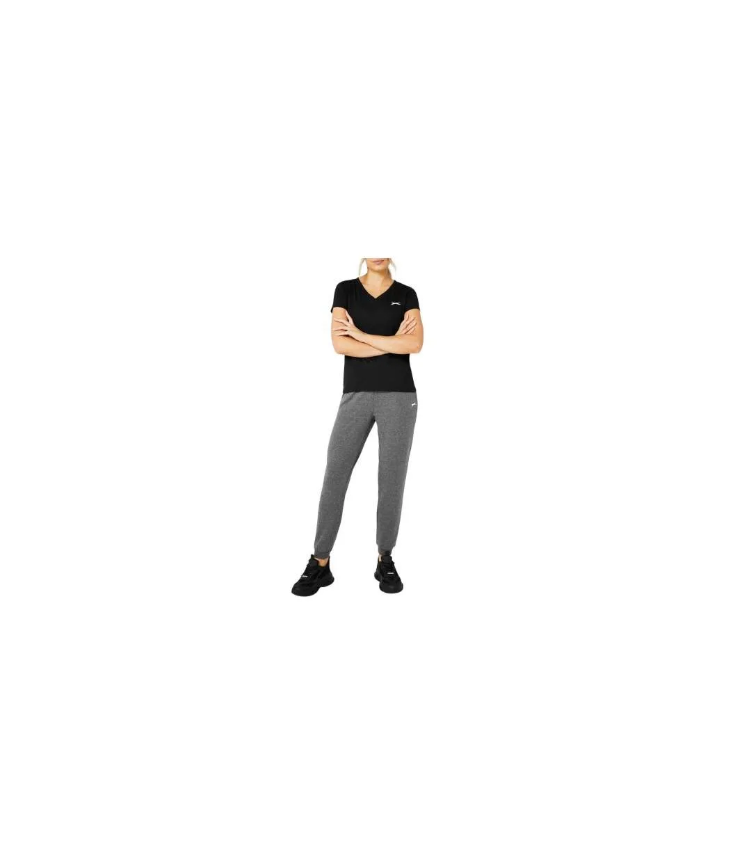 Womens/ladies T-shirt Black Slazenger-2