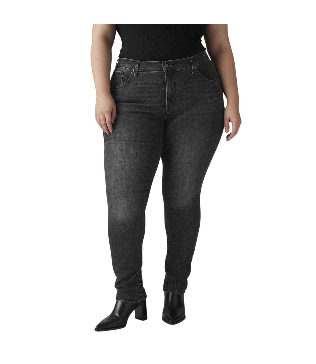 Womens/ladies 311 Plus Skinny Jeans Grey Levis-4