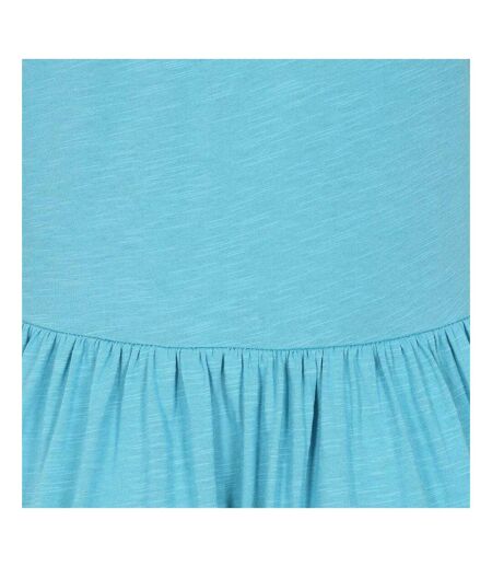Womens/ladies Long Gathered Dress Spearmint Lazy Jacks