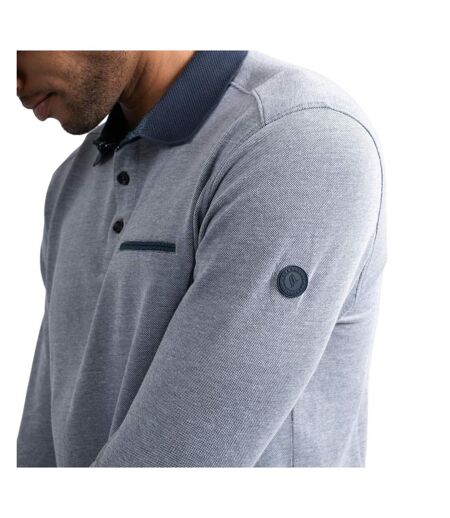 Polo manches longues bleu homme sun valley belviuw