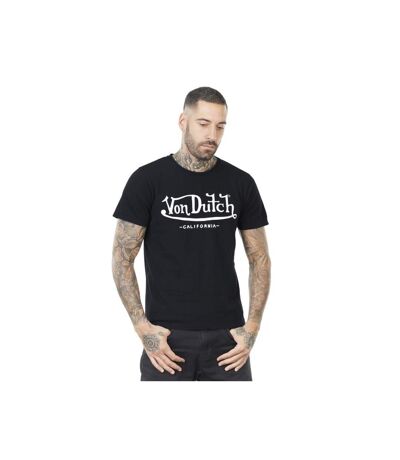 T-shirt Col rond homme First Noir Print Blanc Vondutch
