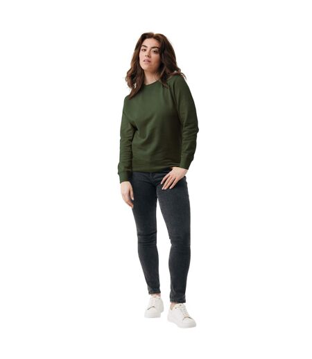 Unisex adult etosha recycled cotton lightweight sweatshirt khaki green Iqoniq