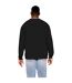 Mens Ringspun Cotton Extended Neckline Oversized Sweatshirt Black Casual Classics-2
