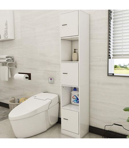 Colonne de salle de bain - Anne - Blanc - 180 x 33 x 30 cm
