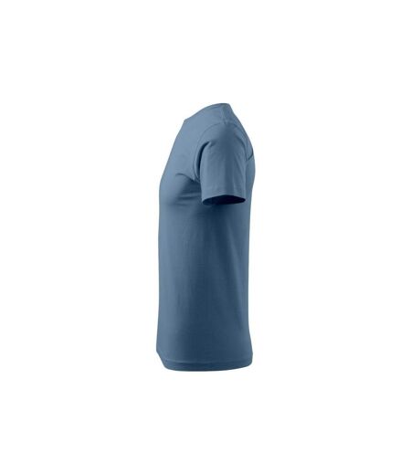 Mens Heavy New T-shirt Denim Blue Malfini