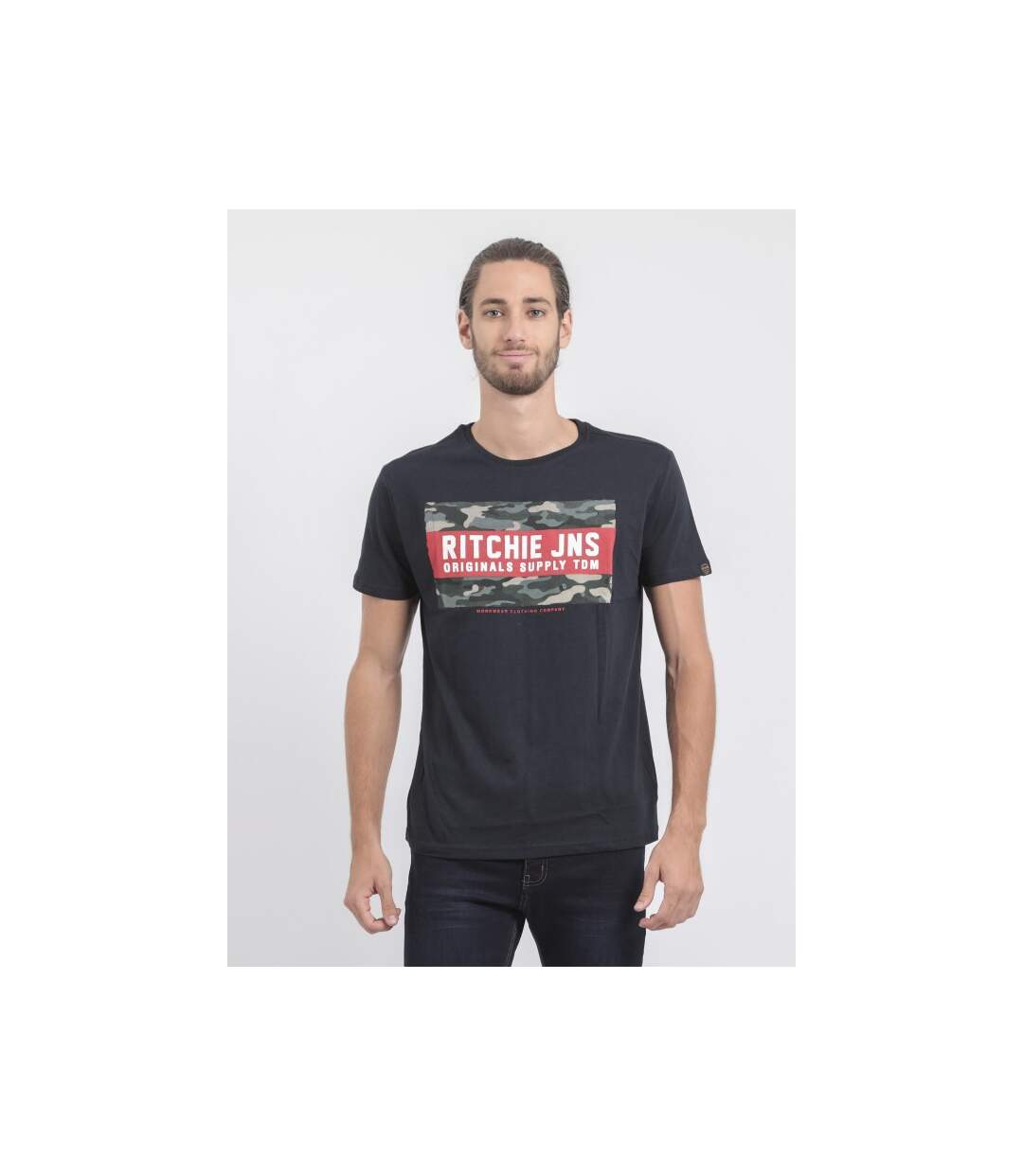 T-shirt col rond pur coton JARDIN-1